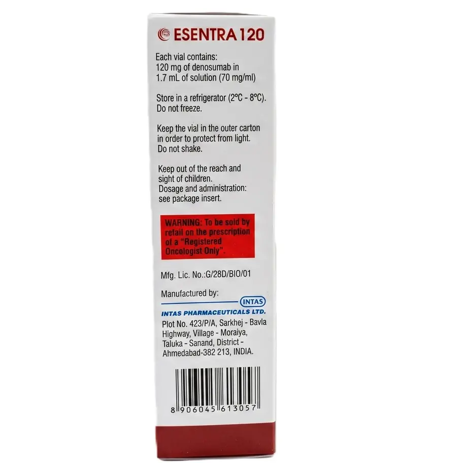 Esentra 120 mg Injection left box image