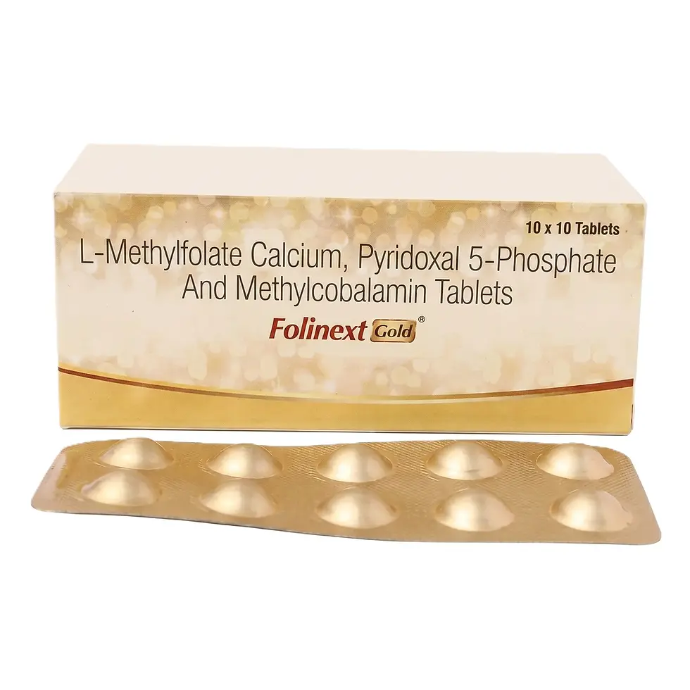 Folinext Gold Tablet front strip and box image