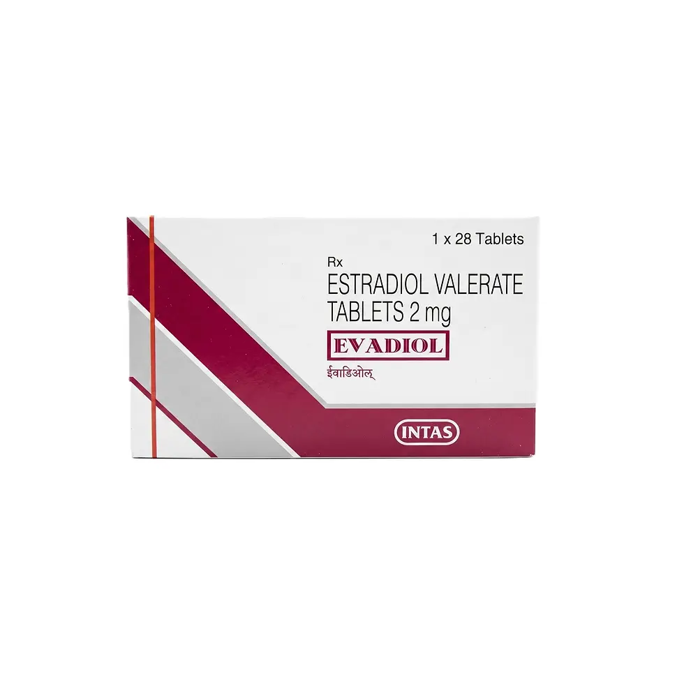 Evadiol 2 mg Tablet front box image