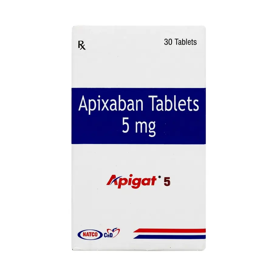 Apigat 5mg Tablet front box image