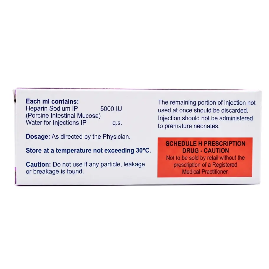 Adhestop 25000IU Injection back side box image