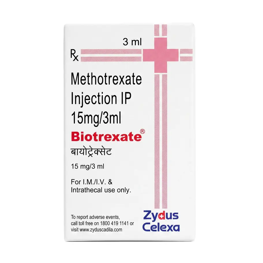 Biotrexate 15mg Injection front box image