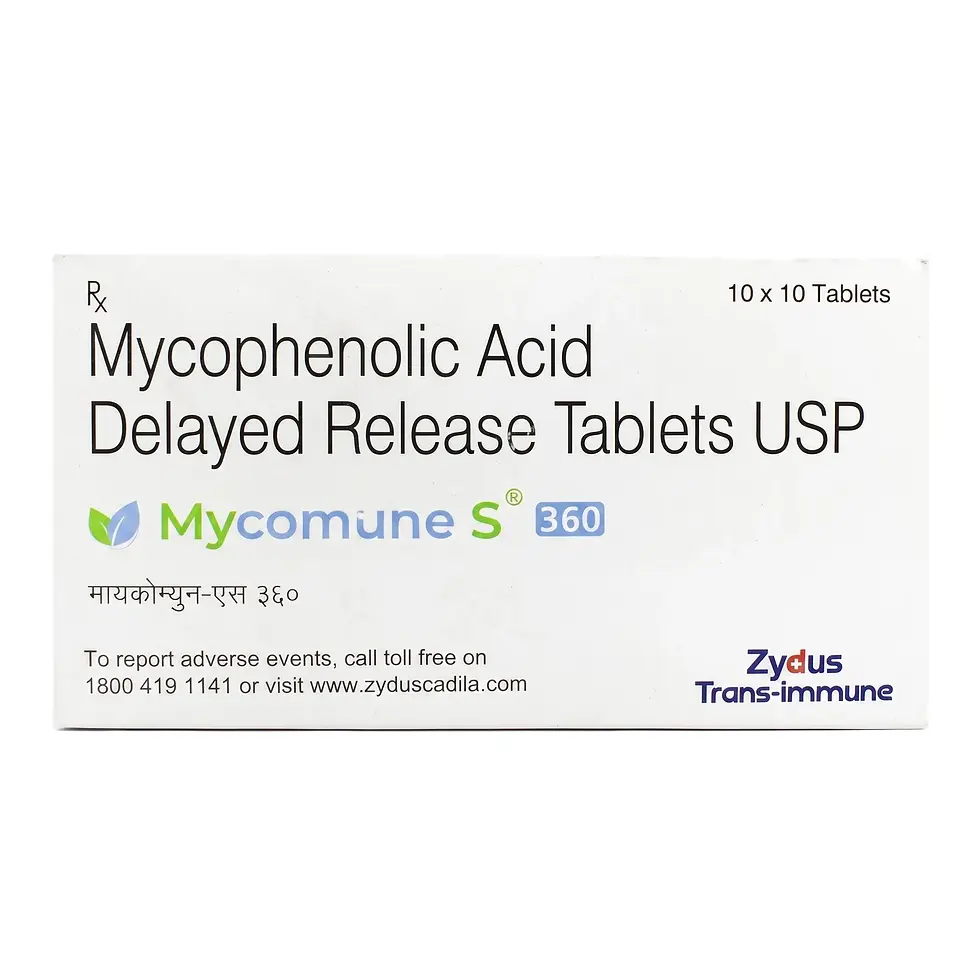 Mycomune S 360 mg Tablet front box image