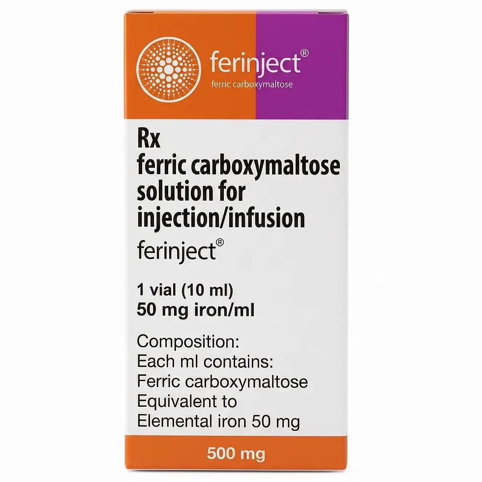 Ferinject 500mg Injection 10ml front box image