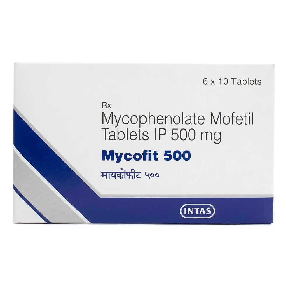Mycofit 500 mg Tablet front box image