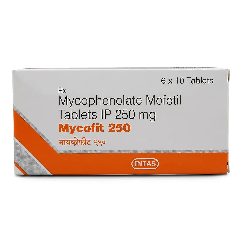 Mycofit 250 mg Tablet front box image