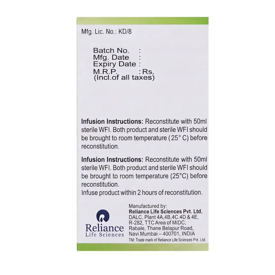 Fibrinorel 1gm Injection left box image