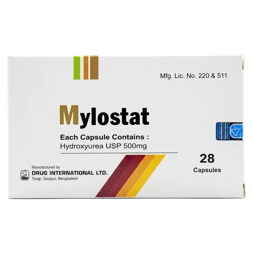 Mylostat 500 mg Capsule front box image