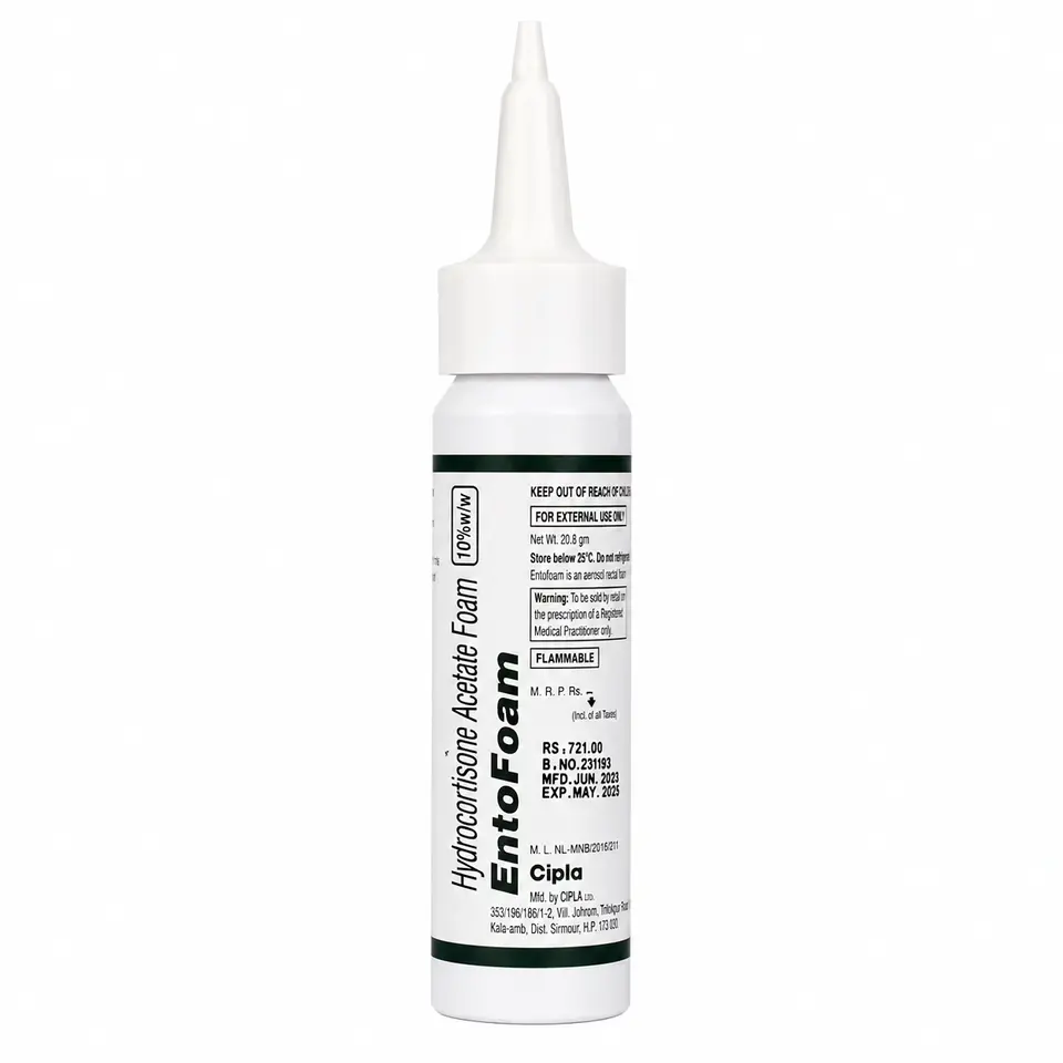 Entofoam Enema 20.8gm left aerosol canister image