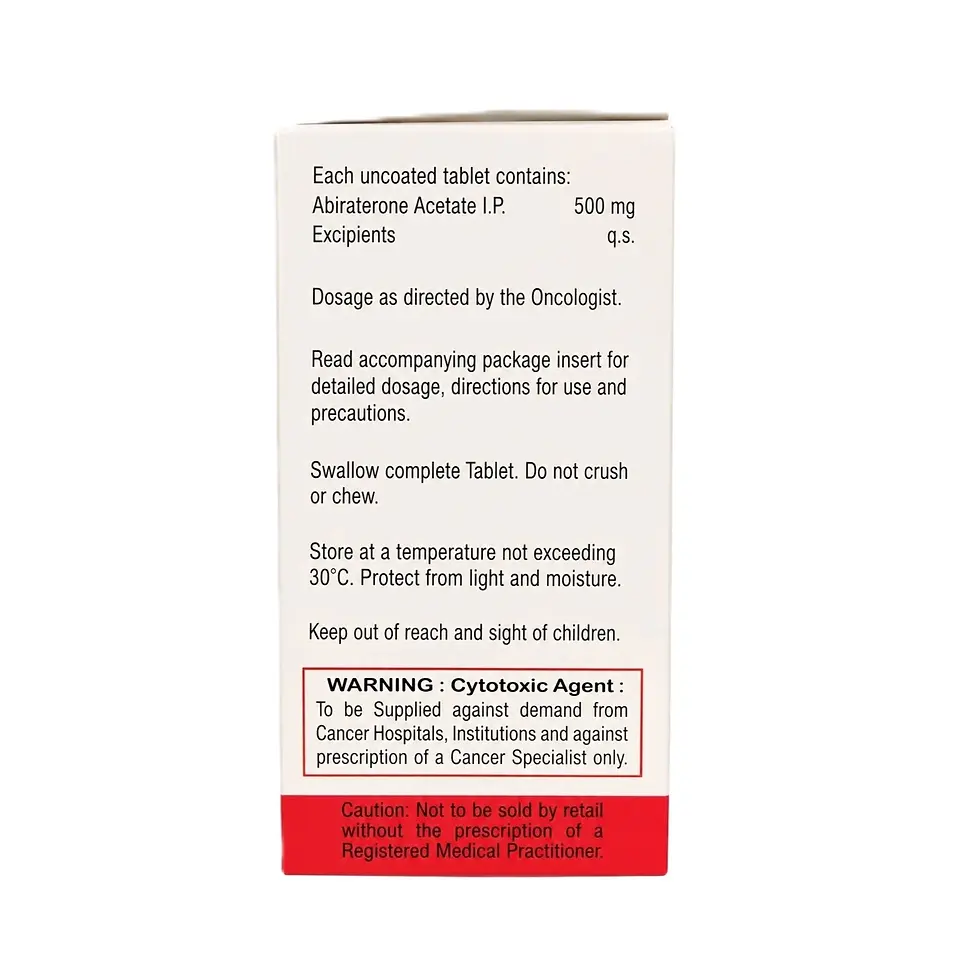Abilat 500mg Tablet back side box image