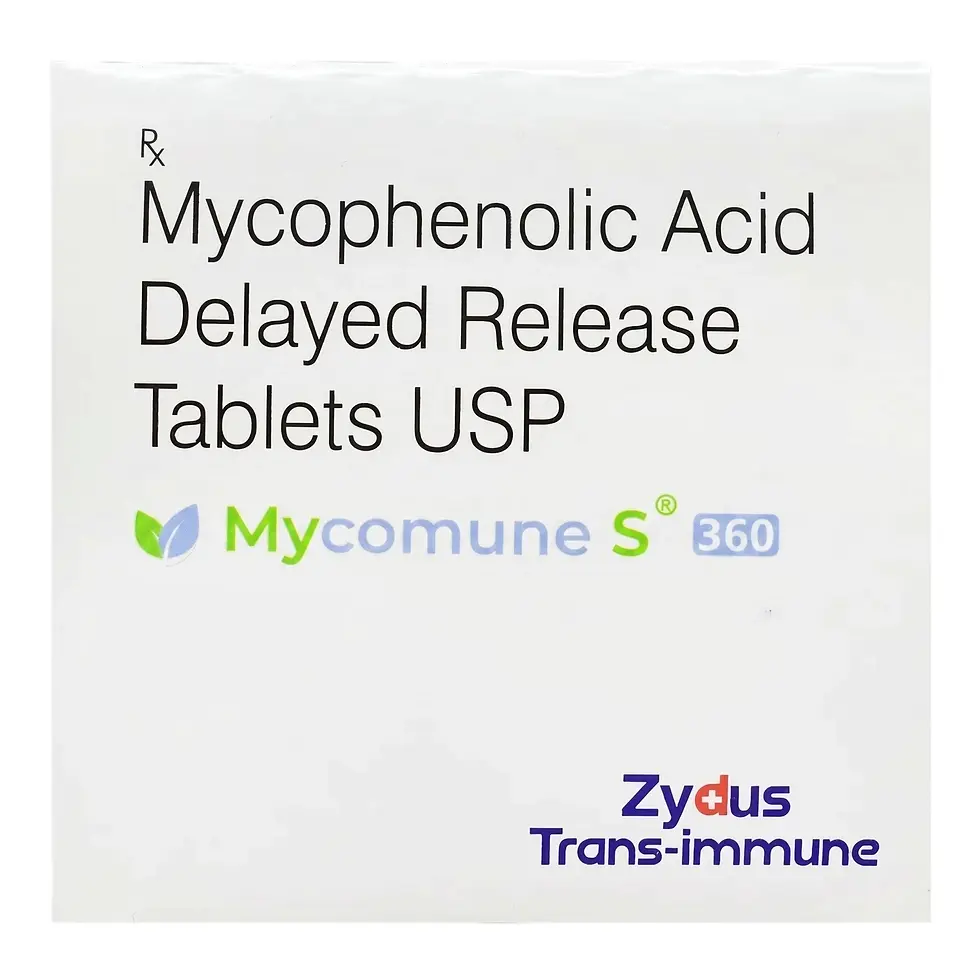 Mycomune S 360 mg Tablet left box image