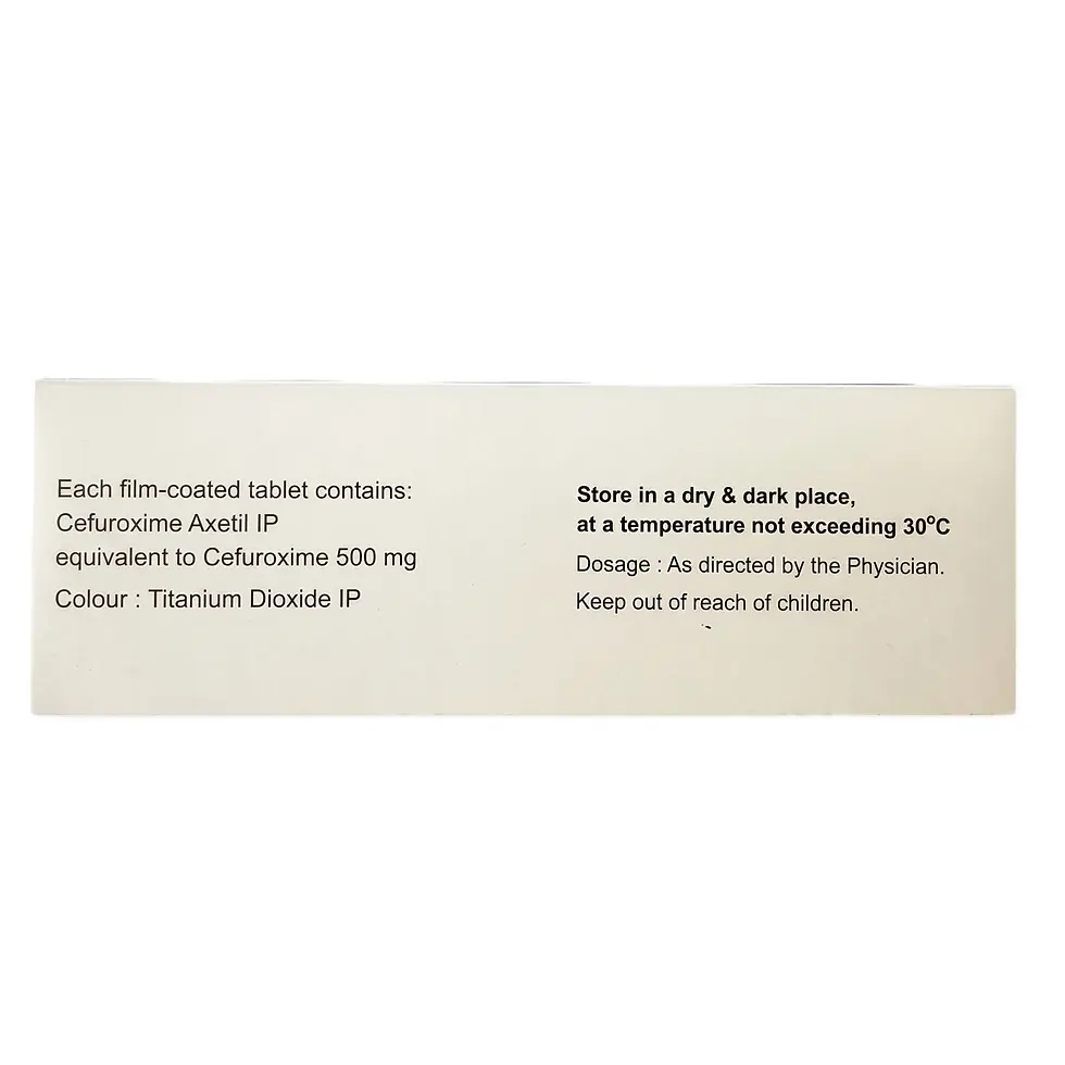 Bipacef 500mg Tablet upper box image