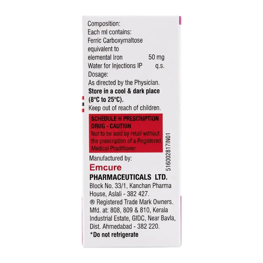 Encicarb 750mg Injection back box image