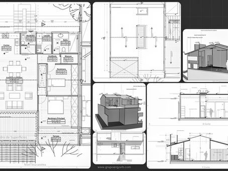 Planos y modelo tridimensional de Casa C52 para coordinar diseño y construcción