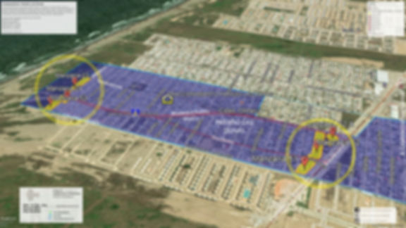 Mapeo de terreno en imagen satelital con entorno, ubicación y referencias para su localización