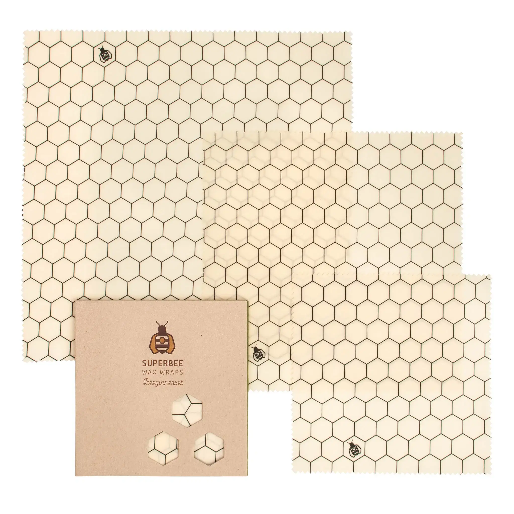 Beeginner Set Beeswax Wraps Hexagonia