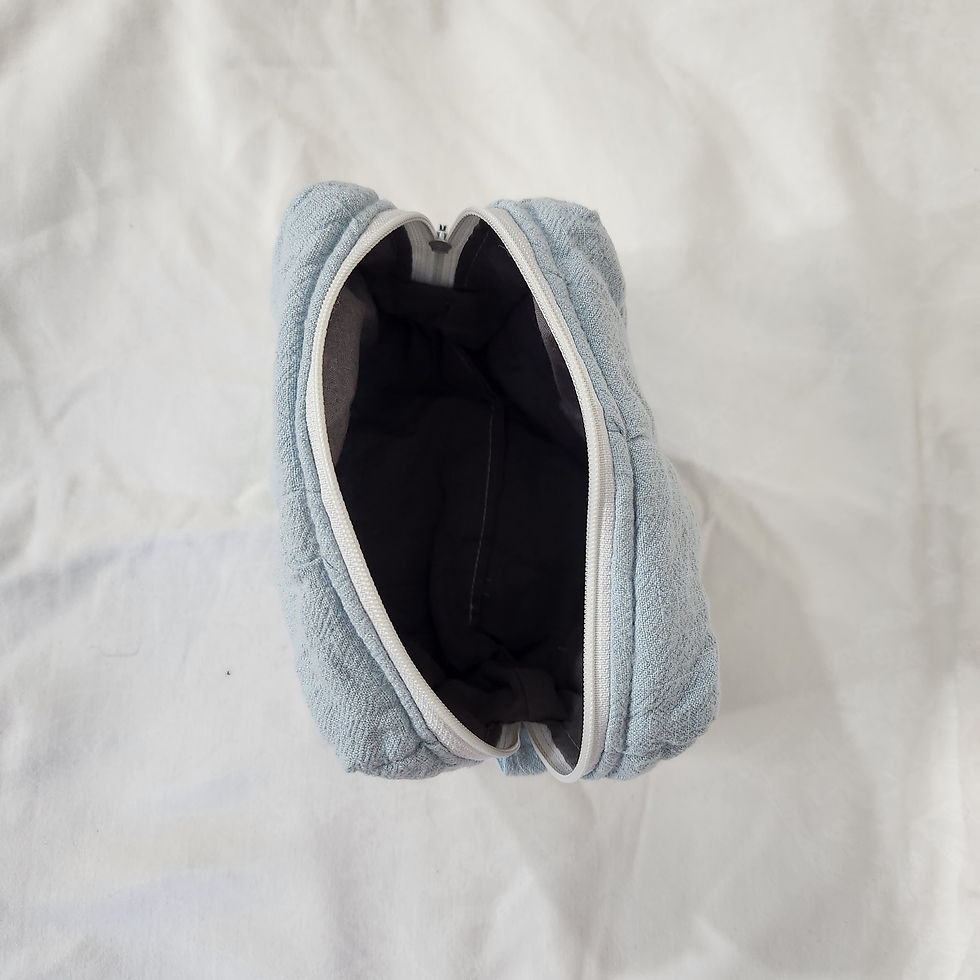 תמונה ממוזערת: תיק איפור קטן תכלת