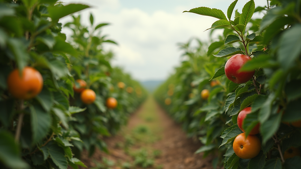 Eye-level view of a local fruit farm in Jabodetabek area