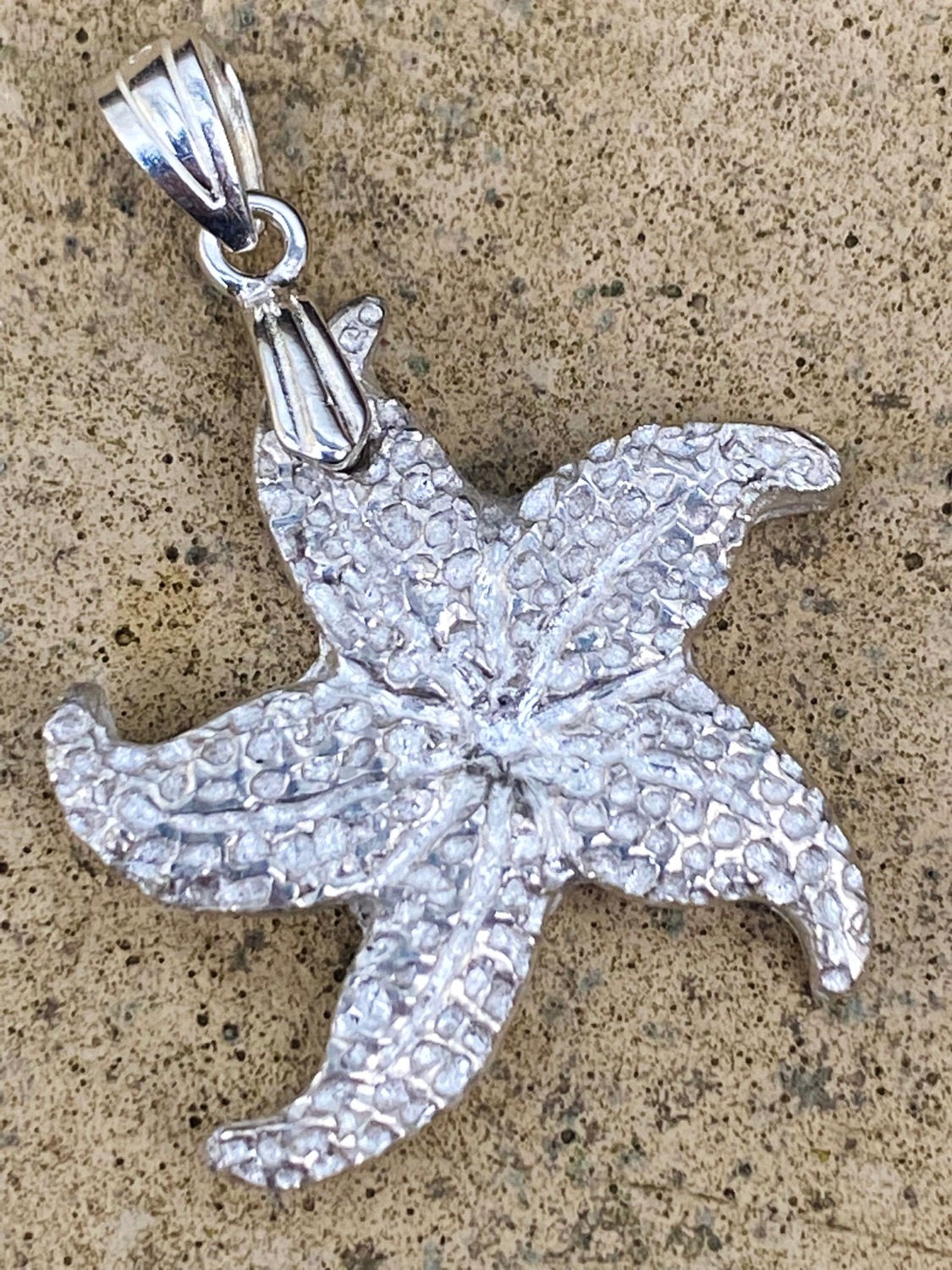 Solid Silver Starfish Pendant (999) and Sterling Silver Chain