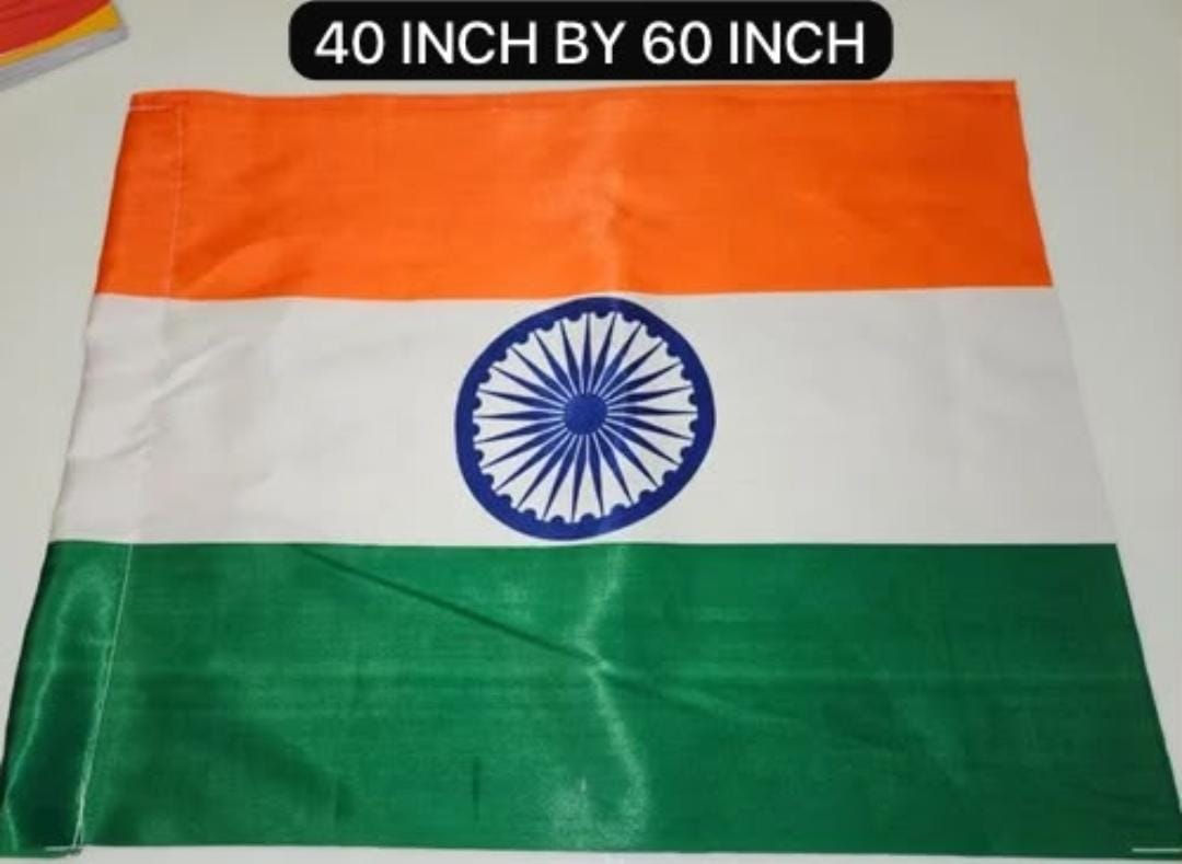 Indian National Flag (Tiranga) – Satin Fabric | 40 × 60 Inch