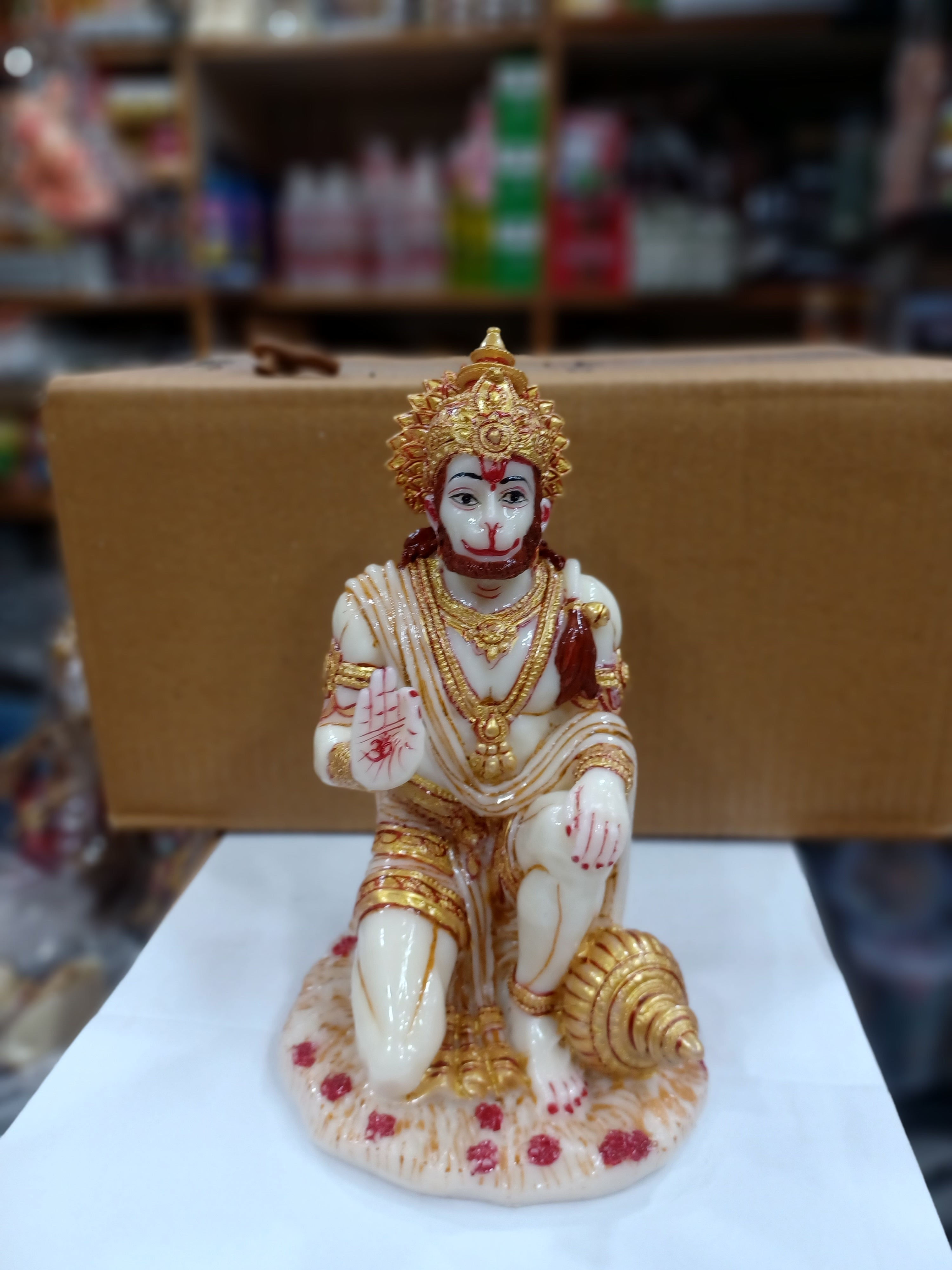 Marble Hanuman Murti (7 Inches)