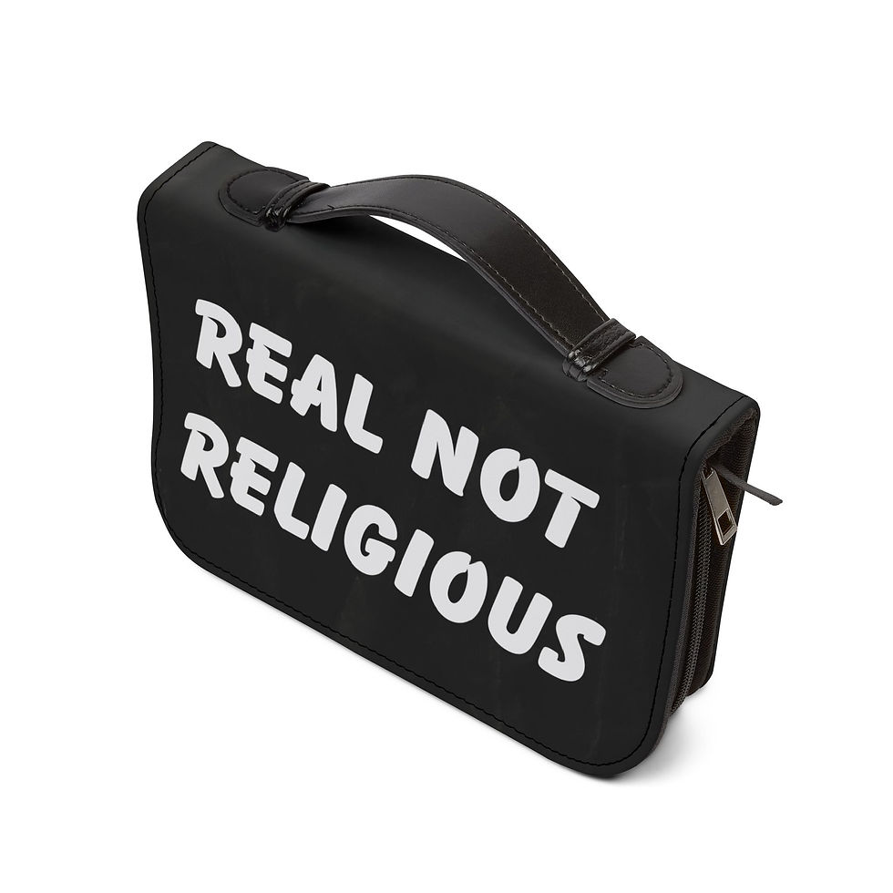 Thumbnail: Bible Cover — KC Kingdom Church with “Real Not Religious” Design