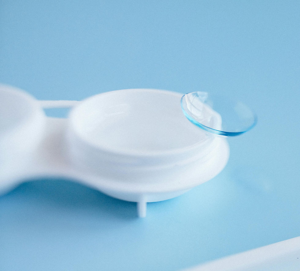 Prescription contact lenses in a protective case ready for use