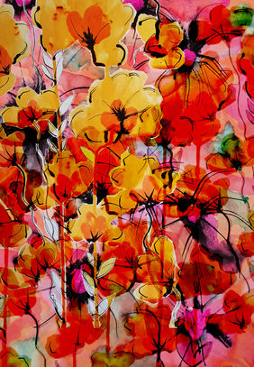 Yellow flowers and watercolour background 1.jpg