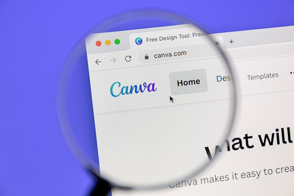 Navigating to Canva's website.