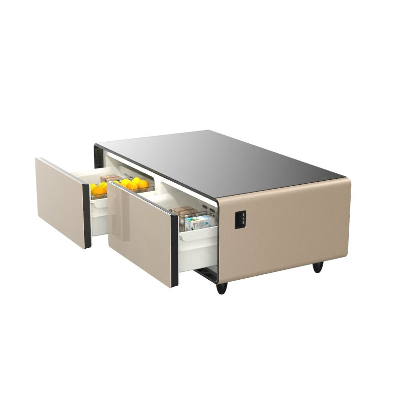 Thumbnail: Smart table fridge gold