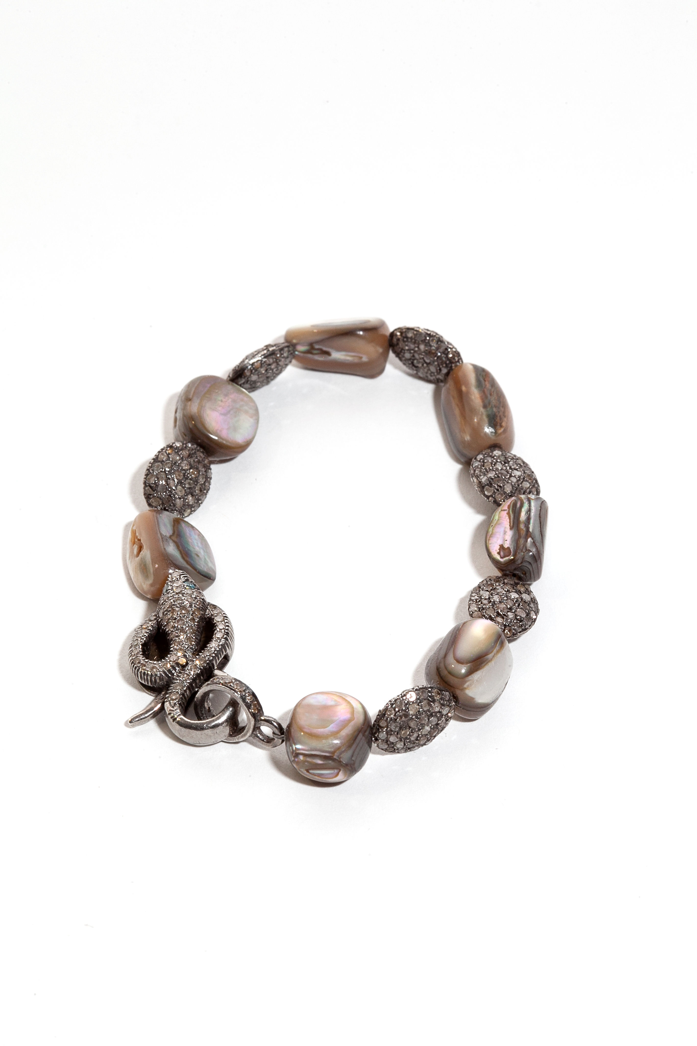 Pave' Diamond Snake Bracelet