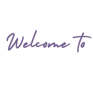 "Welcome to" in stylized elegant text