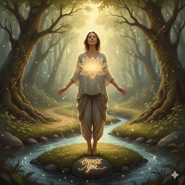 Your serenity is a gift, your gentle calm, a right. Step into the sacred intersection of peace and trust, and let your light bloom from within. Choose you, always.