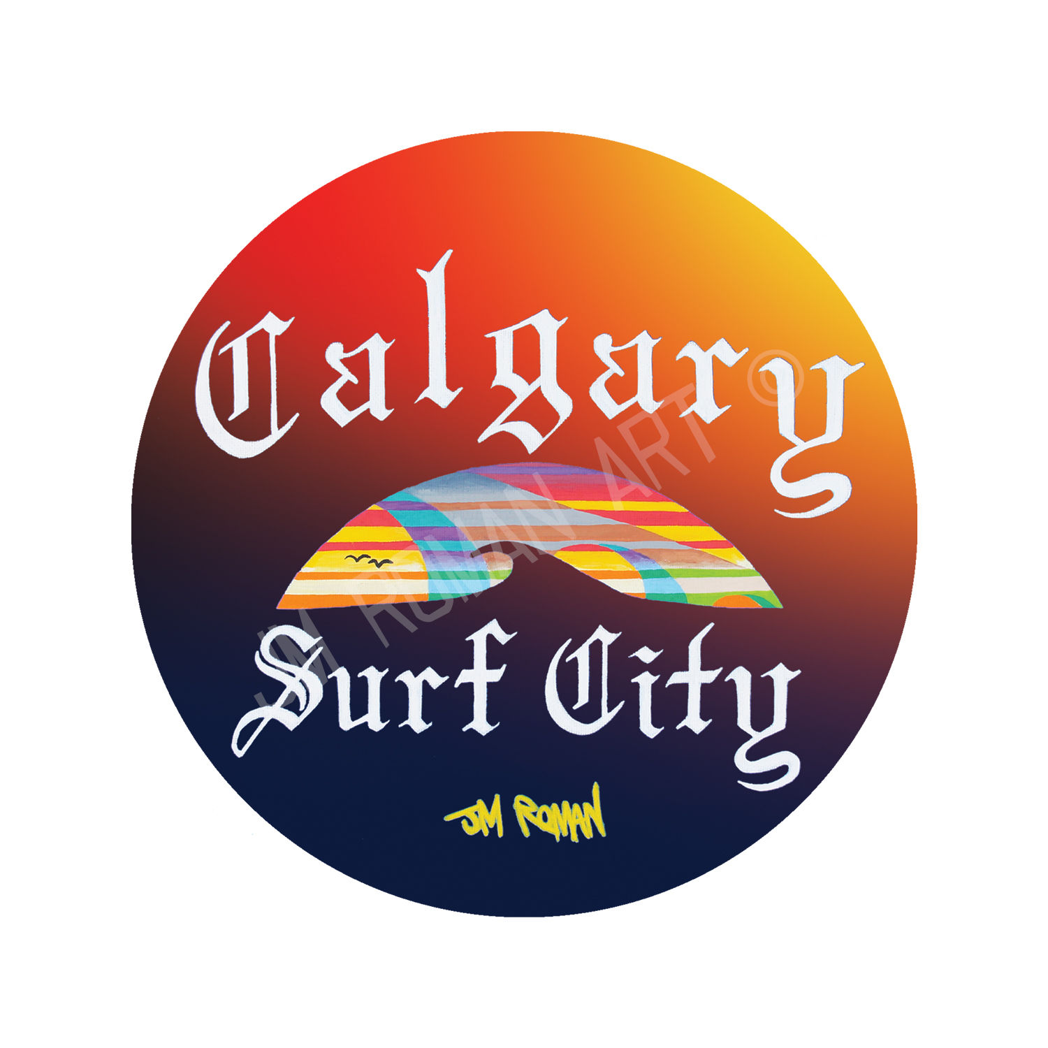 Calgary Surf City 4 x 4 in (Bumper Sticker)