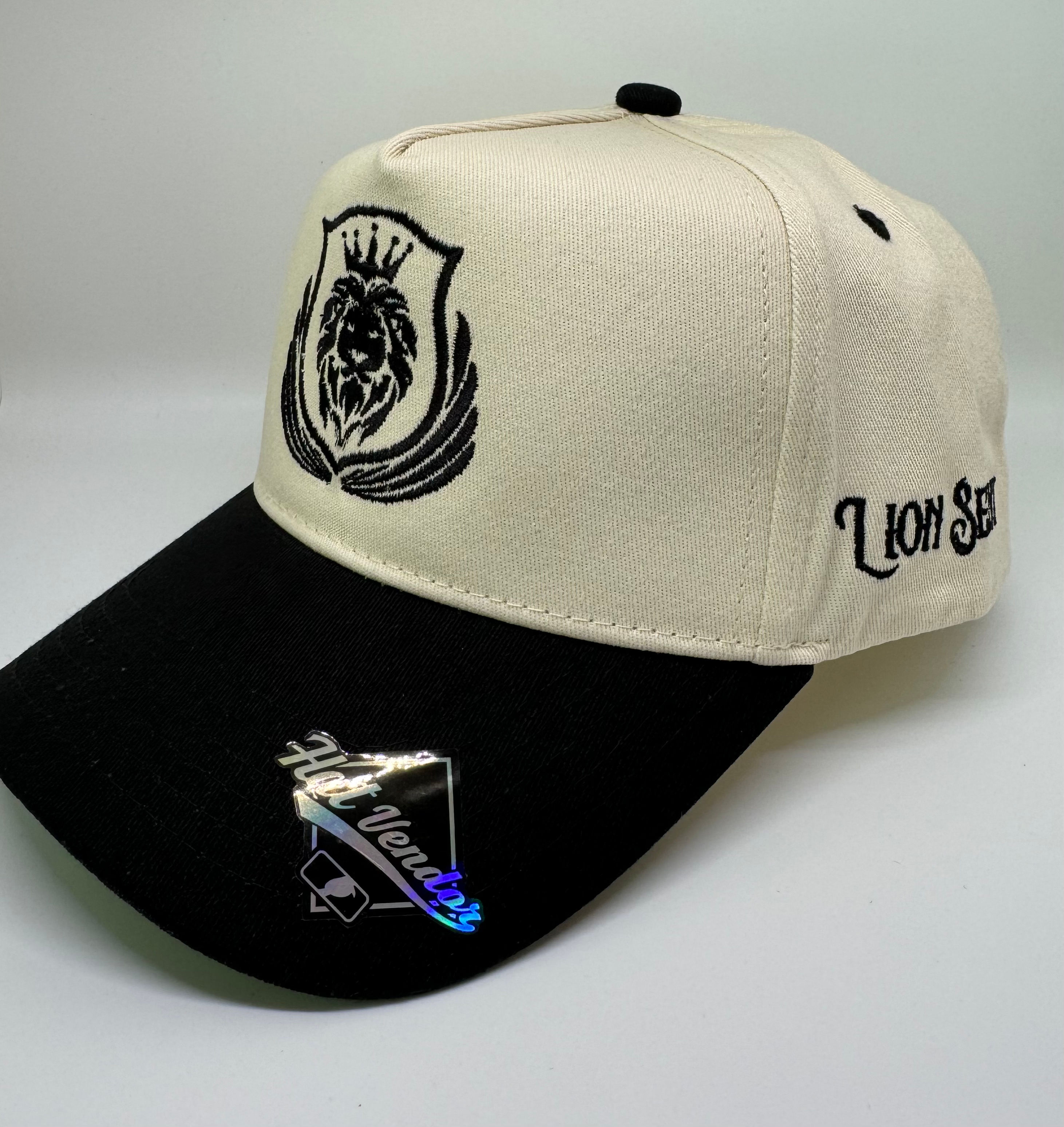 5-Panel Hat Black & Cream