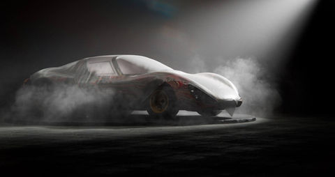 Film-grade CGI innovative vehicle rendering and environment composition  under cinematic spot lighting, created by Pictus Lab.