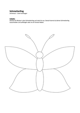 Schmetterling Kreative Aufgabe