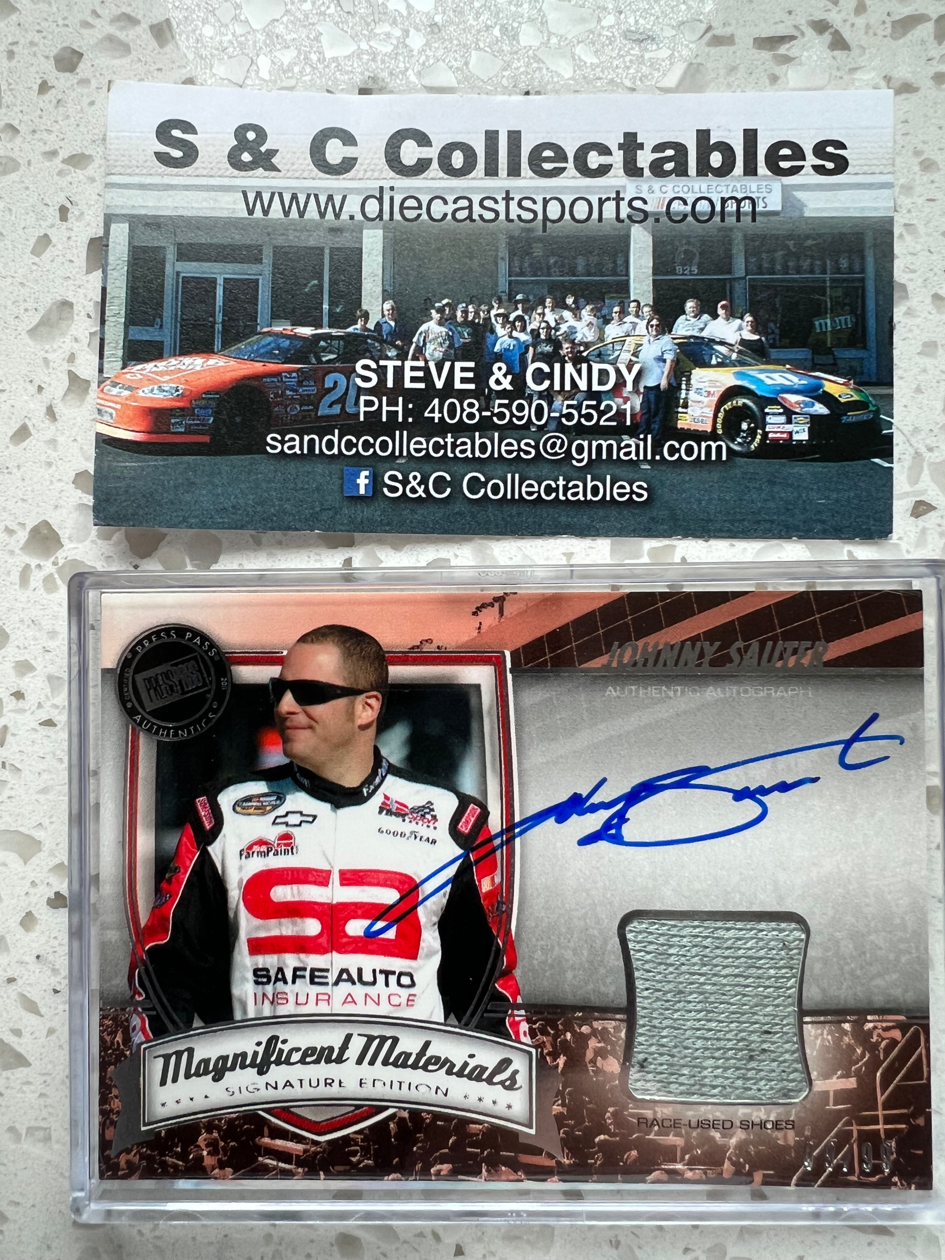 2011 Autographed & Race-Used Shoes Fanfare  / Johnny Sauter  Plastic  D