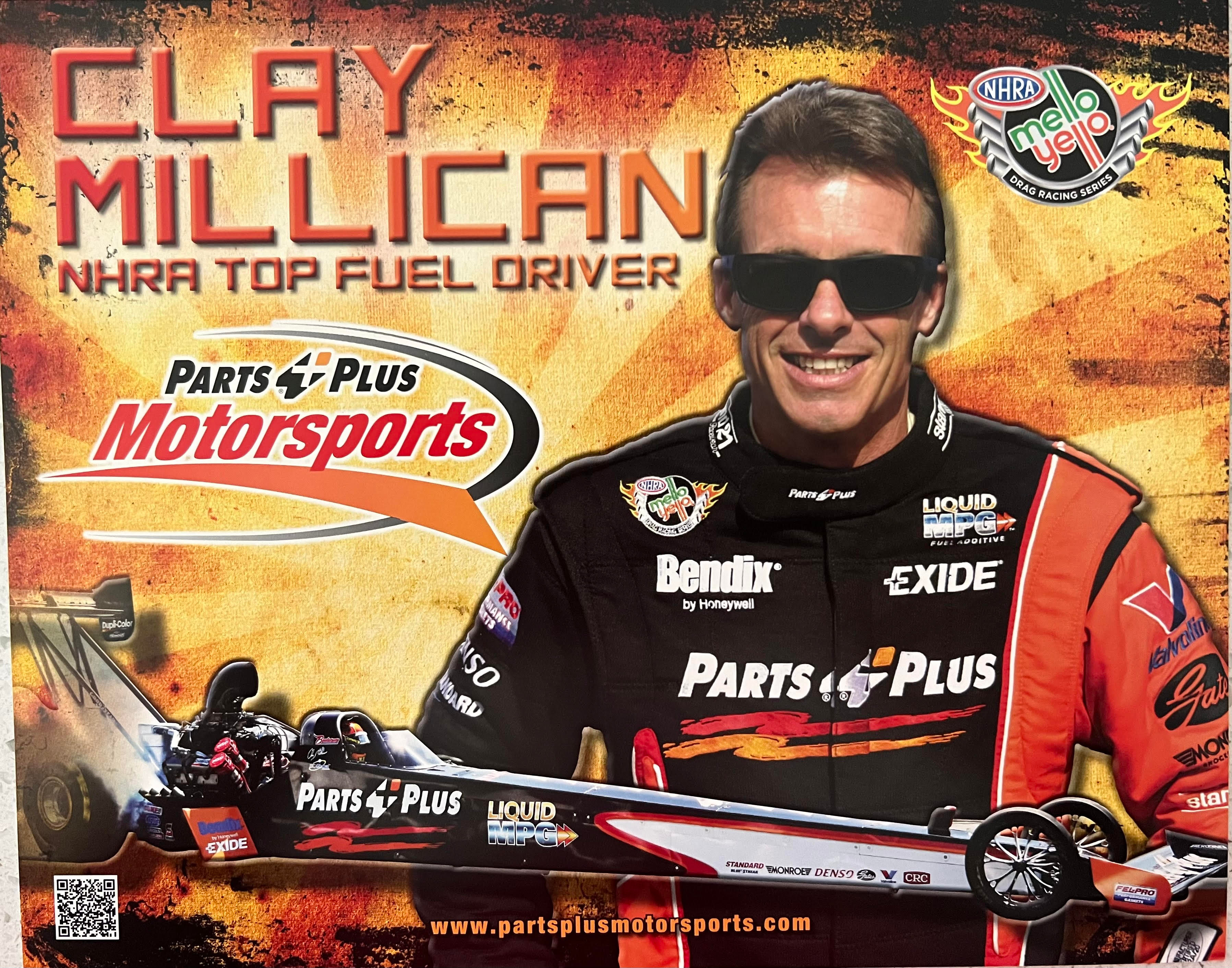 2014 Top Fuel Dragster Promotional Card 8X10" /  Clay Millican