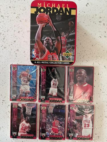 michael jordan 6 all metal collector cards