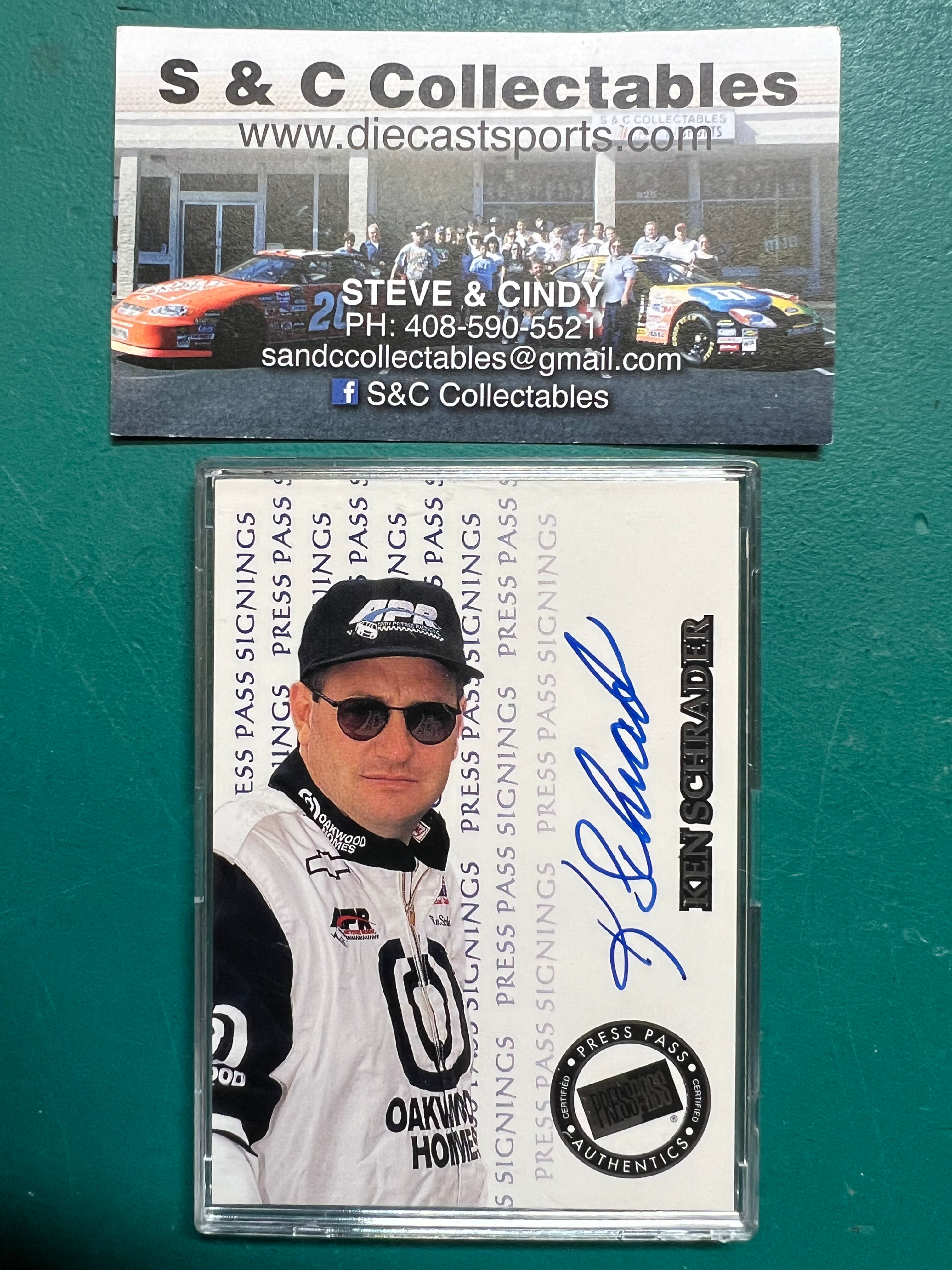 1999 Autographed Oakwood Home  / Ken Schrader Plastic  G