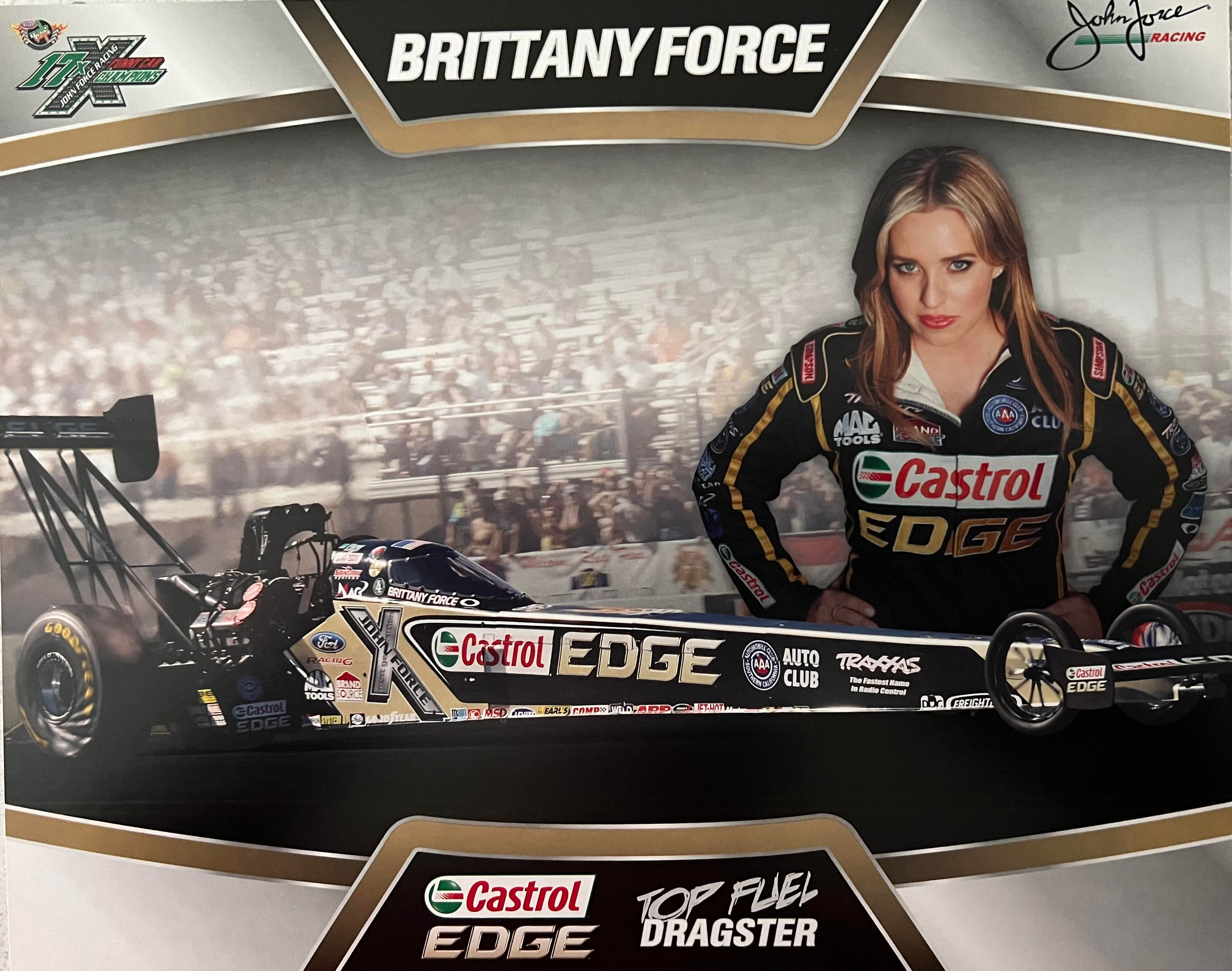 2013 Top Fuel Dragster Promotional Card 8X10" / Brittany Force
