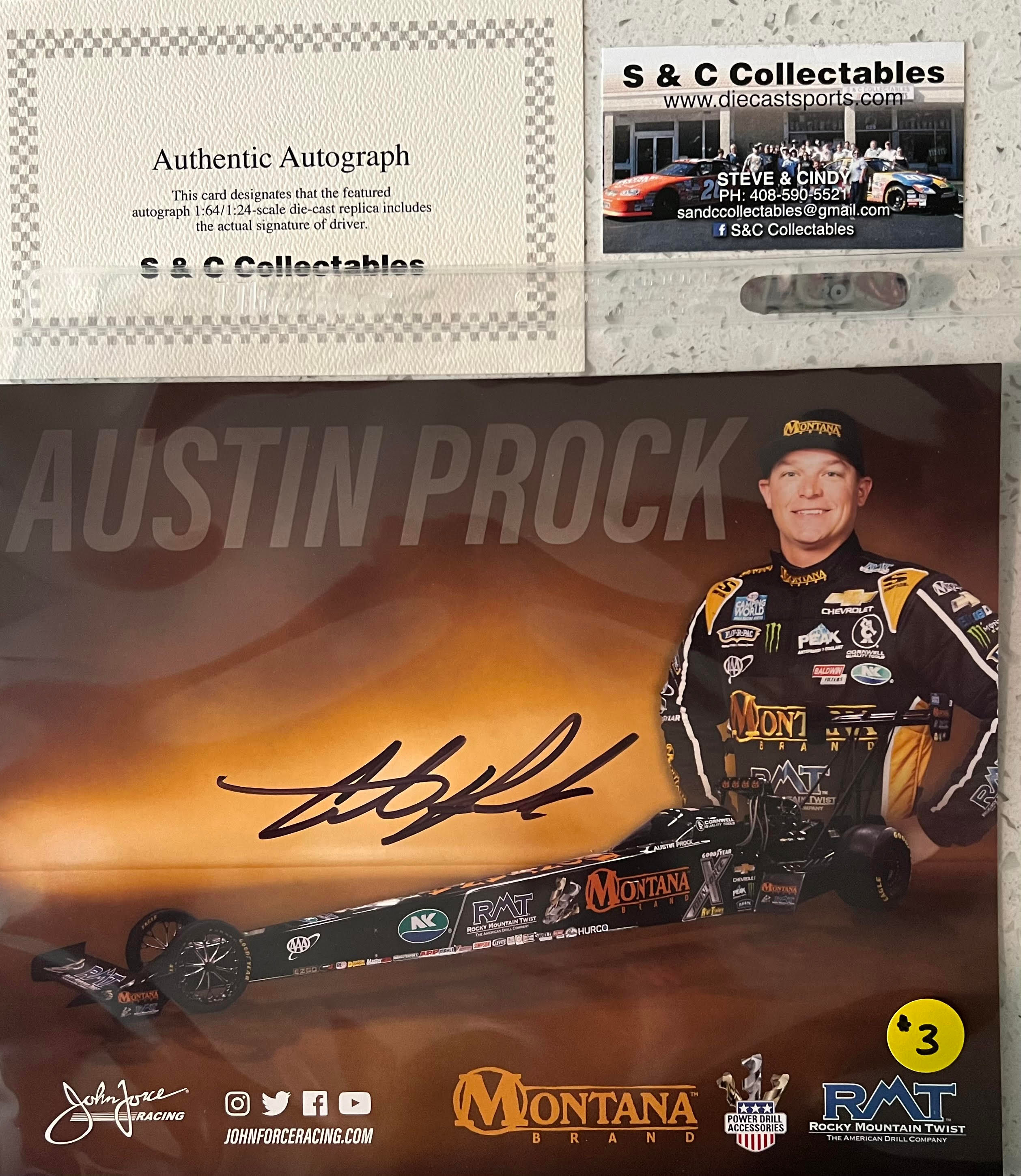 2023 Autographed  Montana  8X10 Top Fuel #C   / Austin Prock