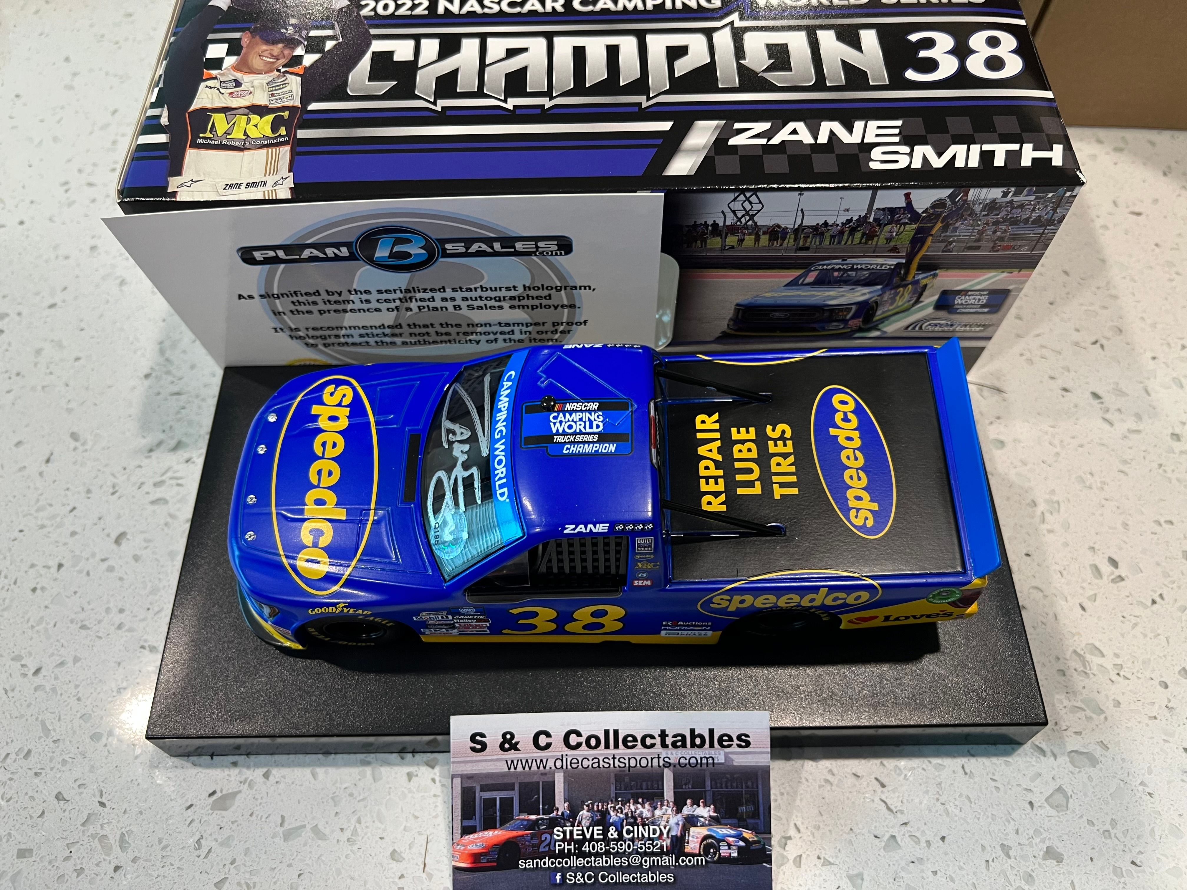 2022 Autographed Speedco Truck Series (Silver)  / Zane Smith 1:24