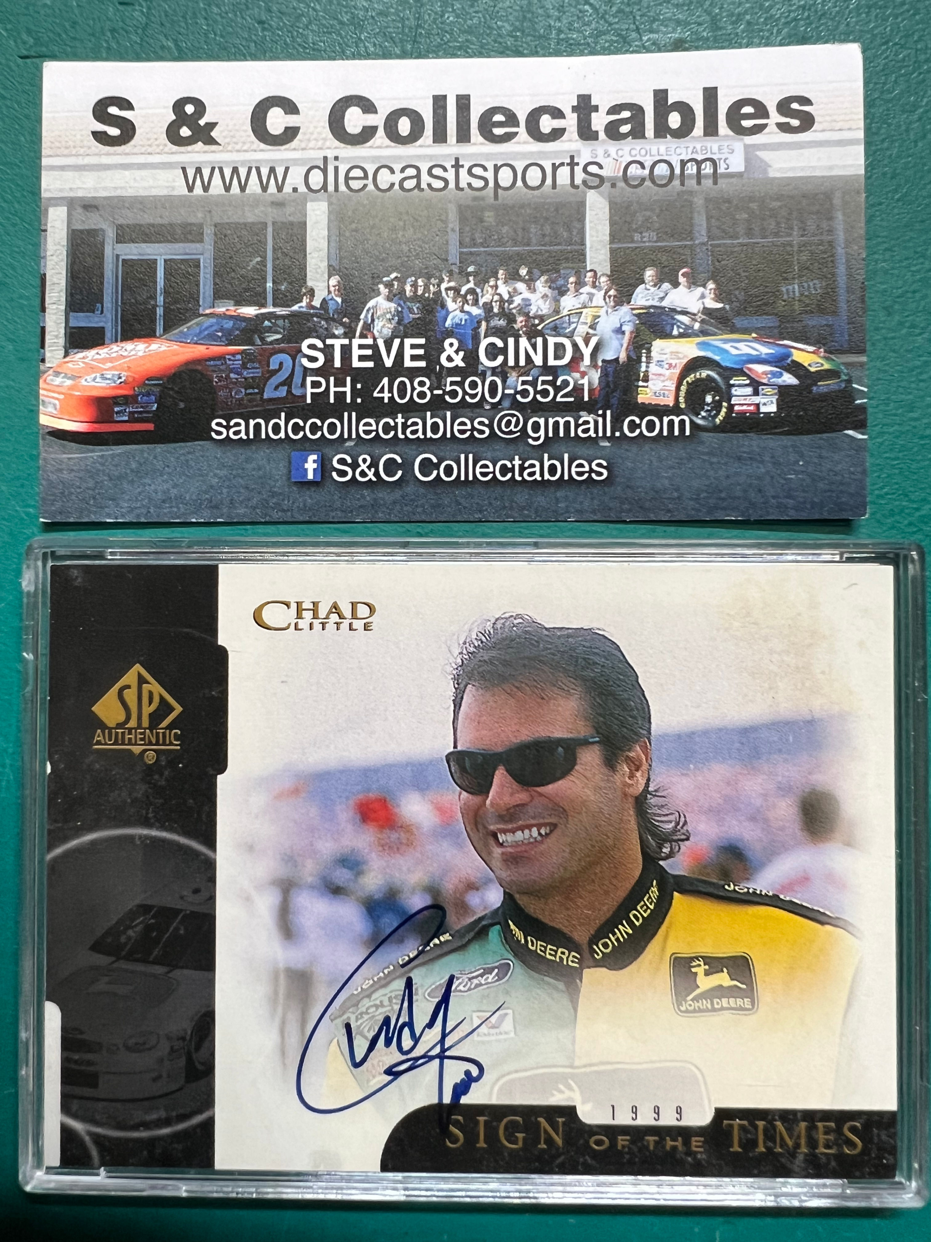 1999 Autographed John Deere Racing / Chad Little Plastic G