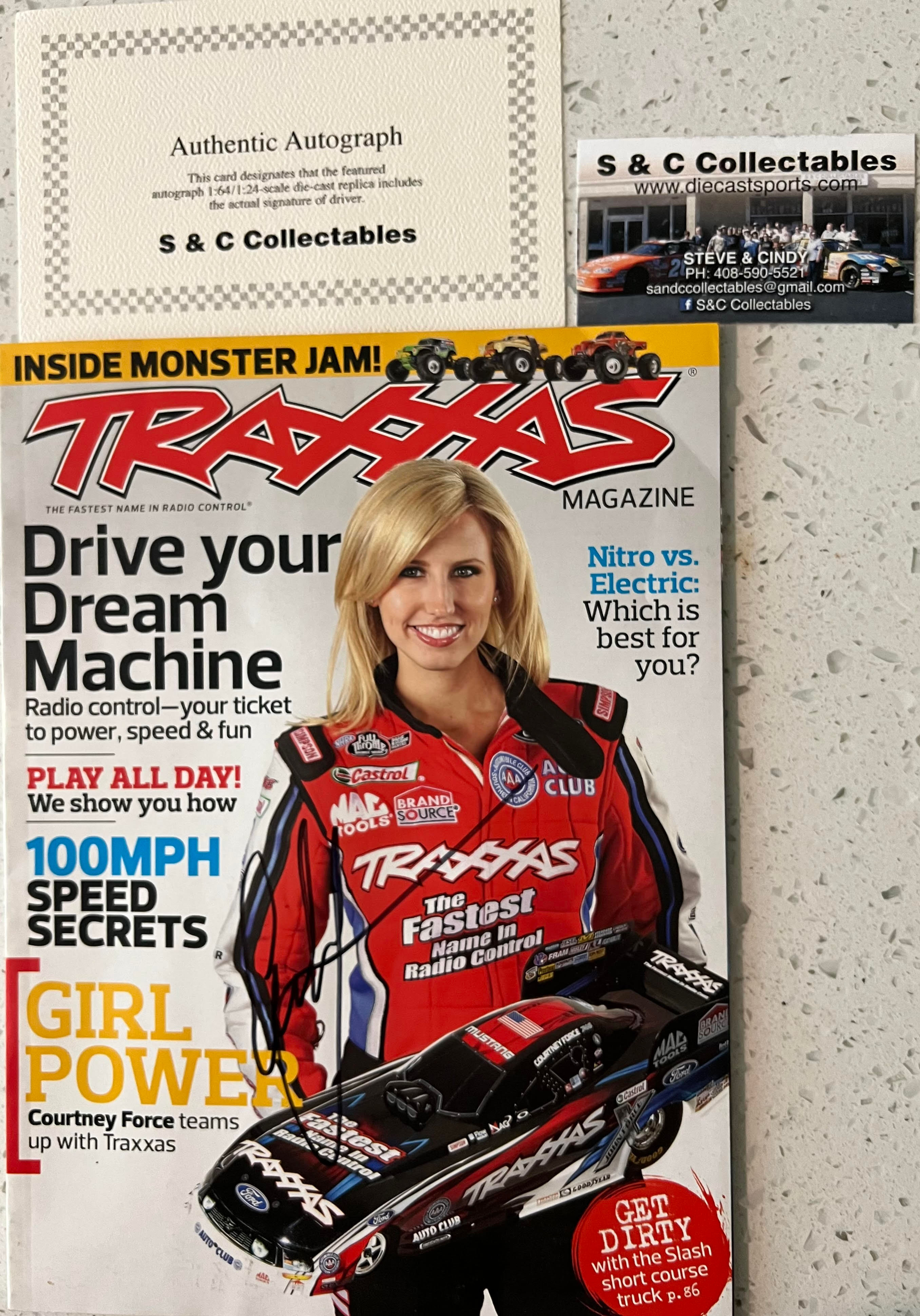 2013 Autographed Traxxas Magazine  / Courtney Force
