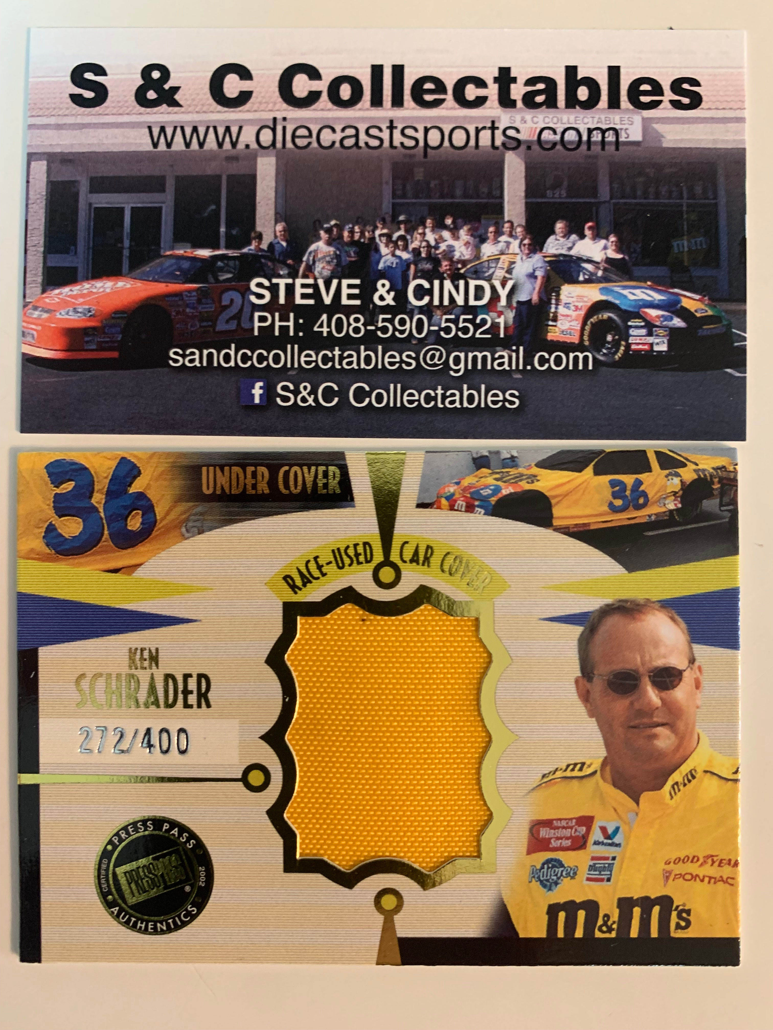2002  Race-Used  Car Cover / Ken Schrader  Plastic A