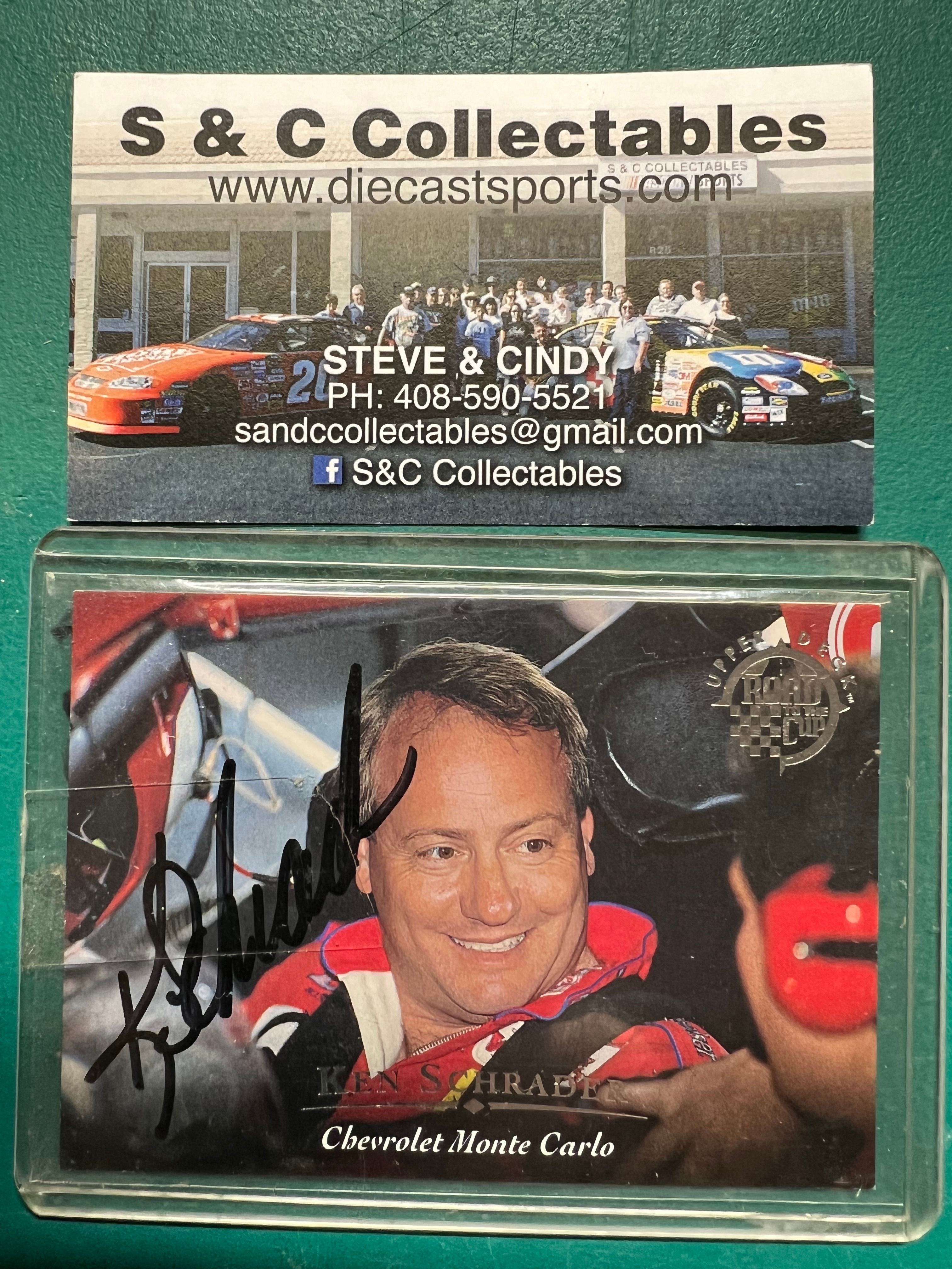 1996 Autographed   Road to the Cup / Ken Schrader Plastic  G