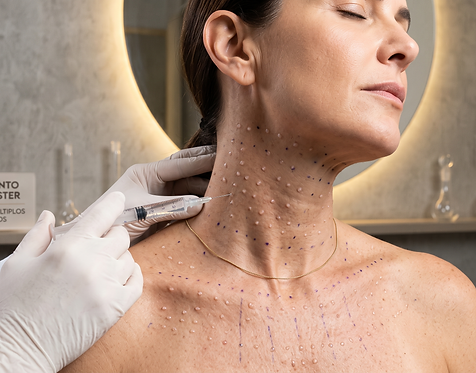 Mulher representando tratamentos dermatológicos e estéticos para o corpo