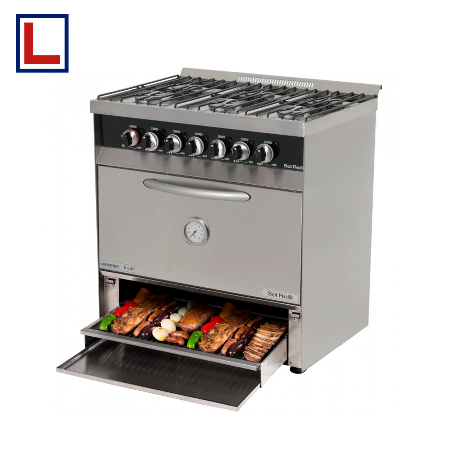 COCINA MINI 6 HORNALLAS SOL REAL CON PARRILLA - REJAS DE ALAMBRE